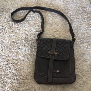 Brown leather crossbody